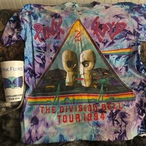 Vintage Pink Floyd 1994 The Division Bell Tour Tie-Dye T-Shirt